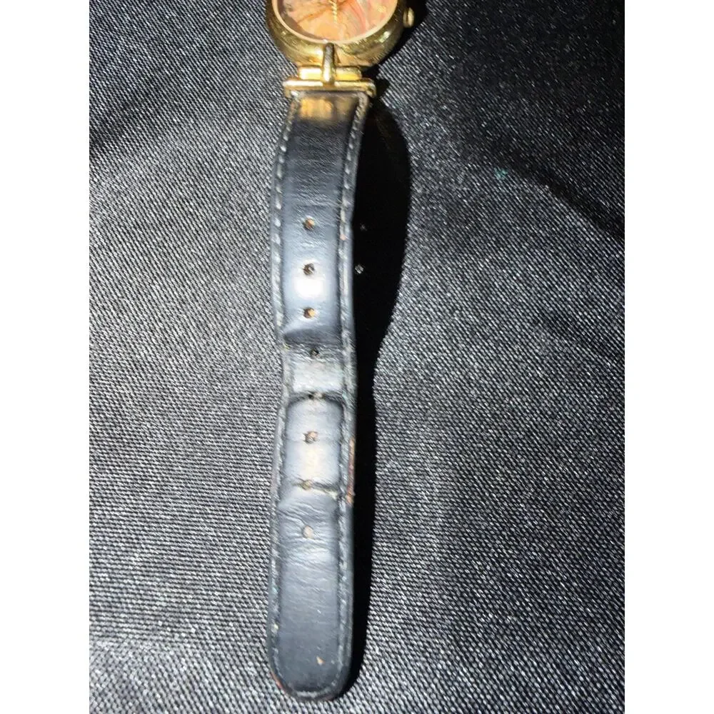 Vintage Women's Fossil Swirl Watch PC-9266 Art-Deco Prism Crystal Model from 90s